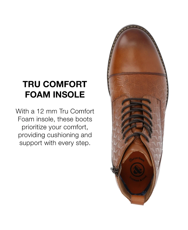 Thomas & Vine Men's Kairo Tru Comfort Foam Cap Toe Ankle Boots