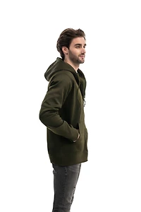 Mio Marino Men's Premium Zip-Up Hoodie for Men with Smooth Silky Matte Finish & Cozy Fleece Inner Lining Sweater Hood