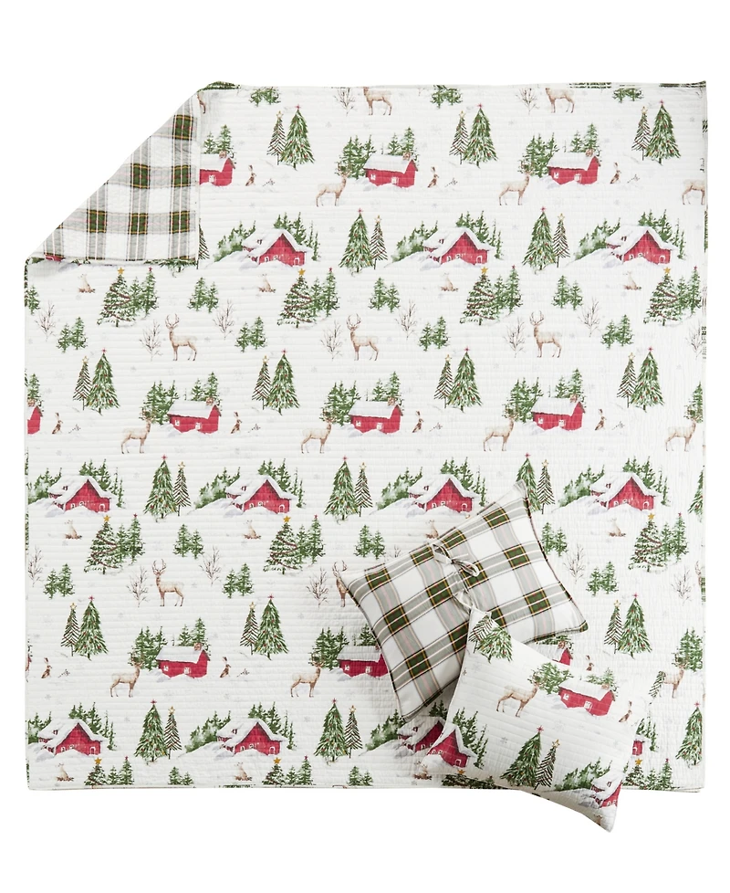 Levtex Tatum Pines Holiday Reversible 3-Pc. Quilt Set