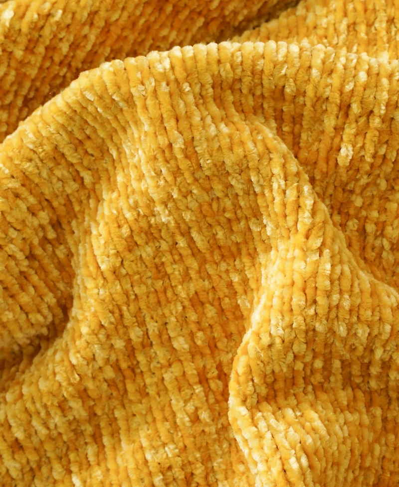 Battilo Lifestyle Solid Woven Micro Chenille Throw, 51" x 67"