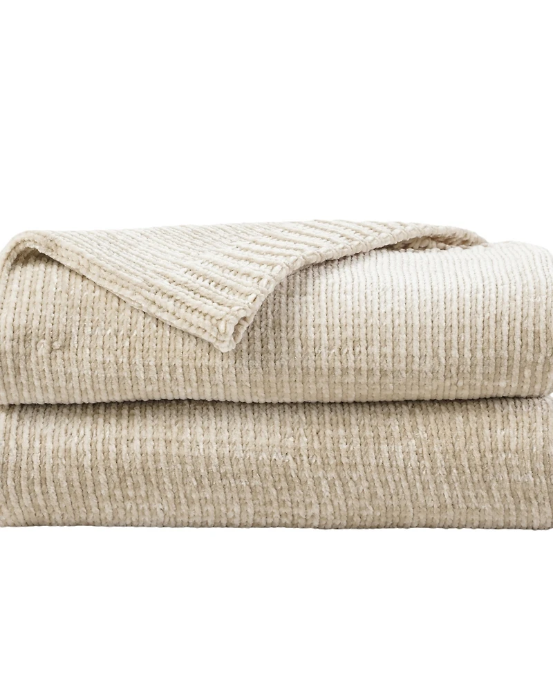 Battilo Lifestyle Solid Woven Micro Chenille Throw, 51" x 67"
