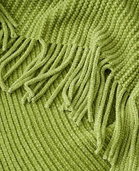 Battilo Classic Textured Ribbed Knit Throw, 50" x 60"