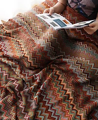 Battilo Lifestyle Colorful Chevron Bohemian Knit Throw, 51" x 80"