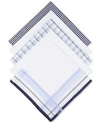 Club Room Men's 5-pk. Combination Blue Patterned Handkerchiefs, Created for Macy's