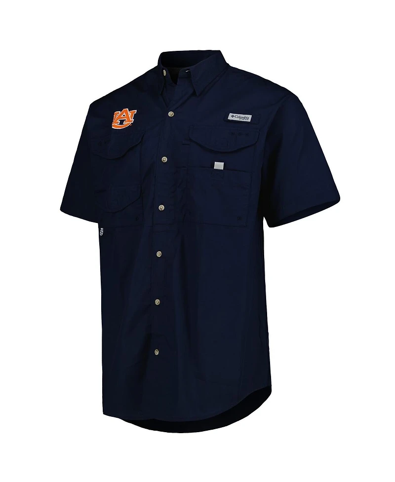 Men's Columbia Navy Auburn Tigers Bonehead Button-Up Shirt