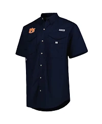 Men's Columbia Navy Auburn Tigers Bonehead Button-Up Shirt