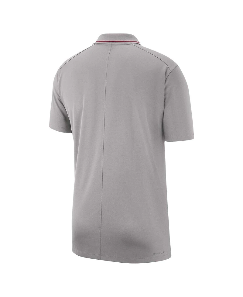 Men's Nike Gray Alabama Crimson Tide 2023 Coaches Performance Polo Shirt