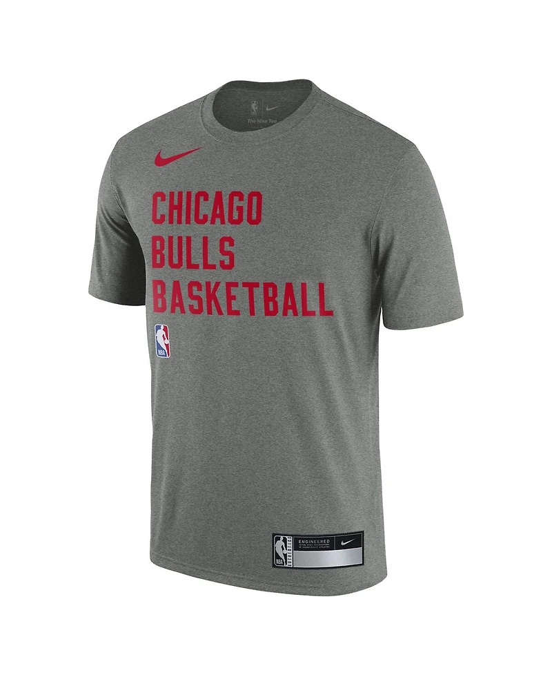 Men's Nike Heather Gray Chicago Bulls 2023/24 Sideline Legend Performance Practice T-shirt