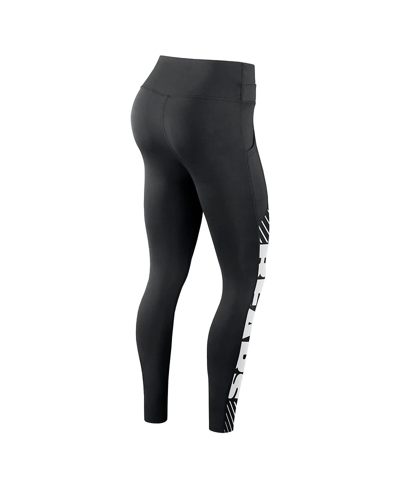 Women's Nike Black Chicago Bears Yard Line Crossover Leggings