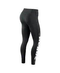 Women's Nike Black Chicago Bears Yard Line Crossover Leggings