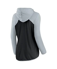 Women's Fanatics Black, Silver Las Vegas Raiders Forever Fan Full-Zip Hoodie
