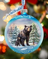 Designocracy A Love for All Seasons - Bears Ball Glass Christmas Ornaments G. DeBrekht