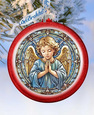 Designocracy Little Angel Ball Christmas Mercury Glass Ornaments G. DeBrekht