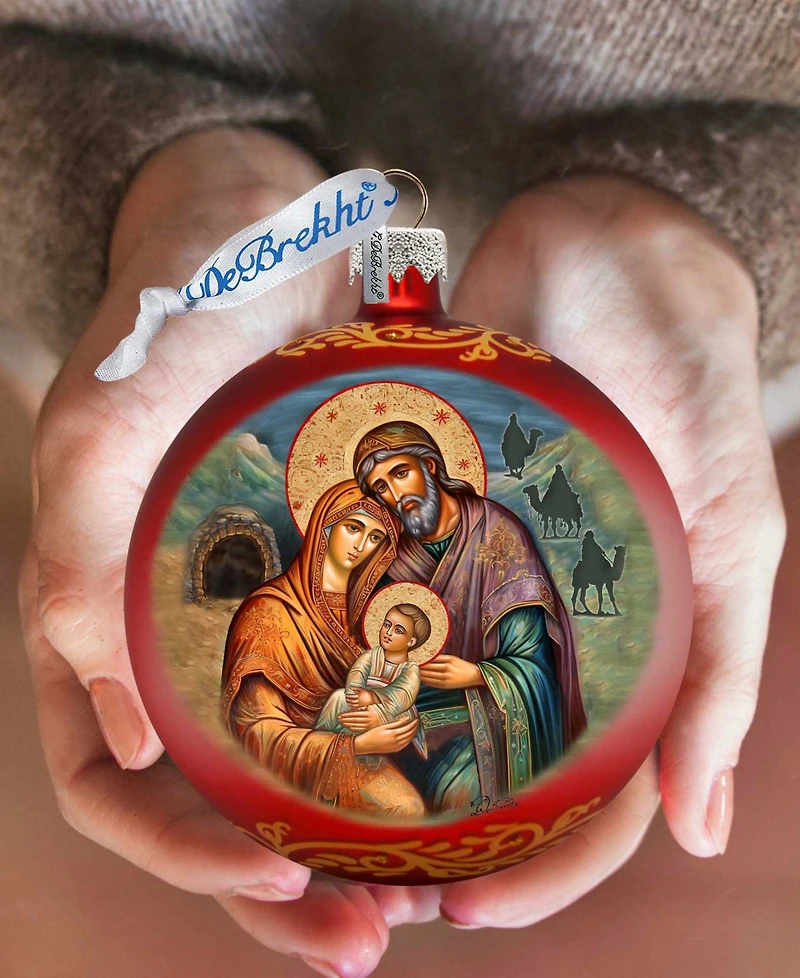 Designocracy The Nativity of our Lord Ball Holiday Mercury Glass Ornaments G. DeBrekht