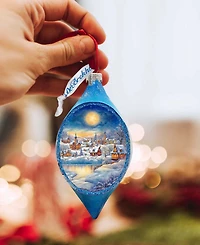 Designocracy Magic Christmas Night Drop Christmas Mercury Glass Ornaments G. DeBrekht