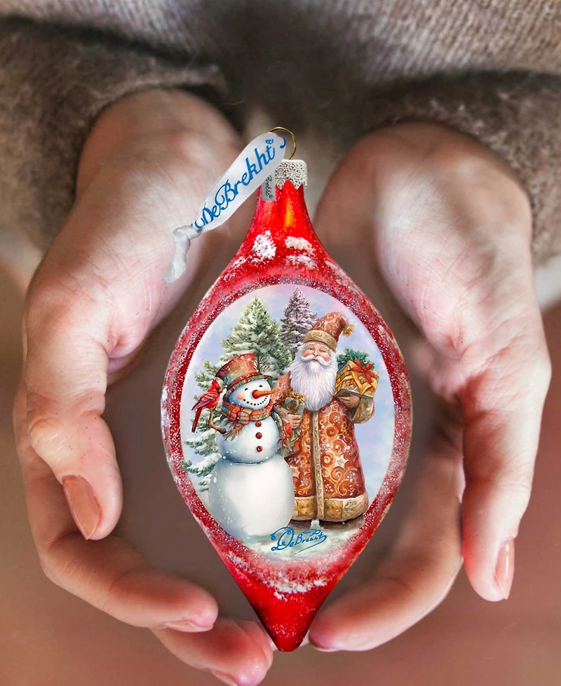 Designocracy Winter Friends Drop Mercury Christmas Glass Ornaments G. DeBrekht