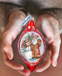 Designocracy Winter Friends Drop Mercury Christmas Glass Ornaments G. DeBrekht