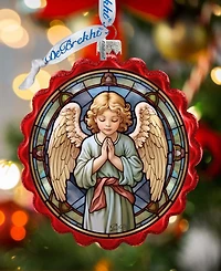 Designocracy Little Angel Wreath Holiday Mercury Glass Ornaments G. DeBrekht