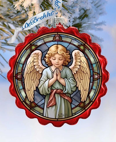 Designocracy Little Angel Wreath Holiday Mercury Glass Ornaments G. DeBrekht