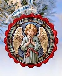 Designocracy Little Angel Wreath Holiday Mercury Glass Ornaments G. DeBrekht