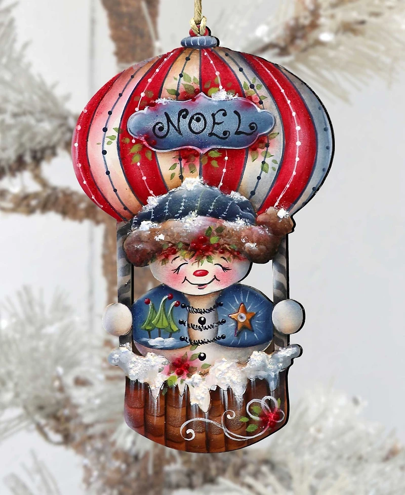 Designocracy Frosty Journey Christmas Wooden Ornaments Holiday Decor J. Mills-Price
