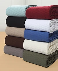 Superior Diamond Pattern All Season Woven Cotton Blanket, California King