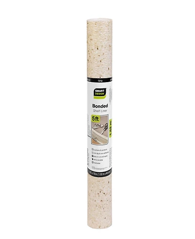 Smart Design Bonded Grip Shelf Liner, 18" x 5' Roll