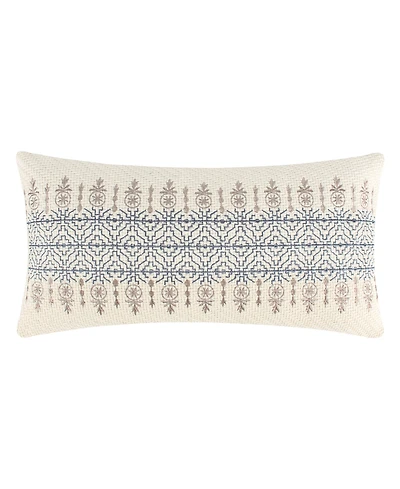 Levtex Aliza Folk Art Embroidered Decorative Pillow, 12" x 24"