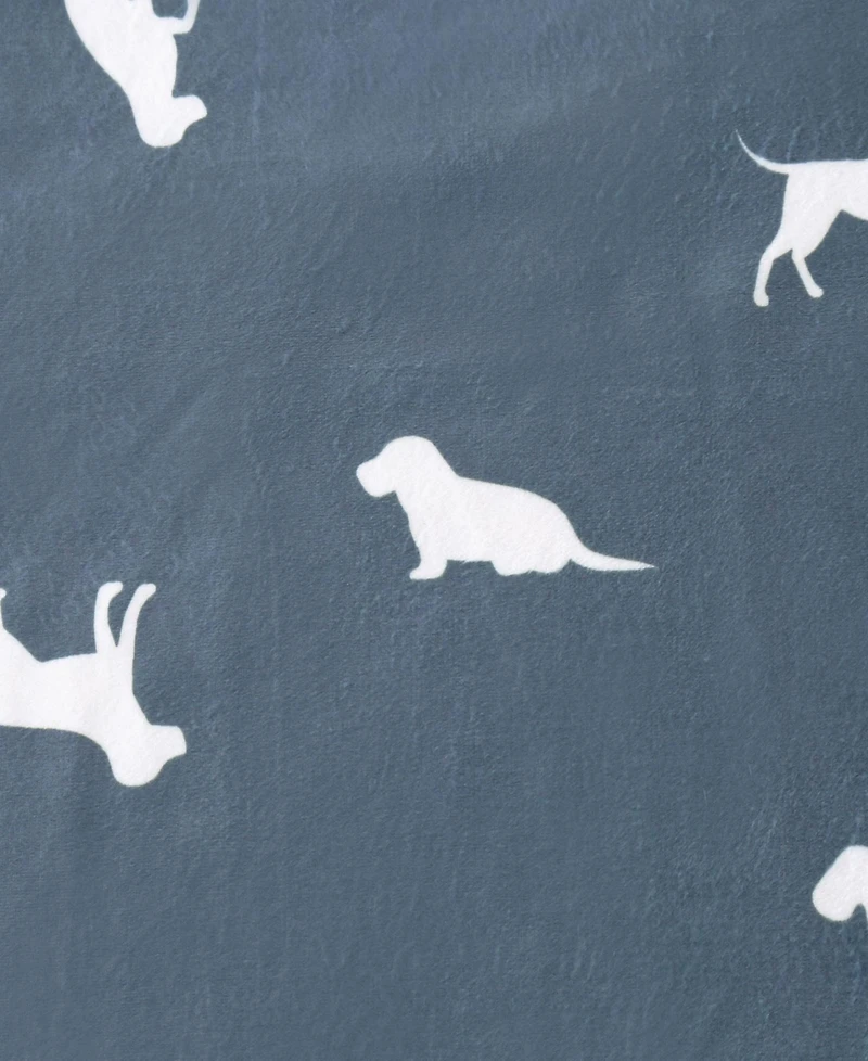 Happycare Textiles Advanced Water Resistant Pets Print Comfort Throw, 50" x 60"