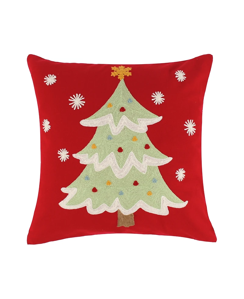 Levtex Comet & Cupid Tree Embroidered Decorative Pillow, 18" x 18"