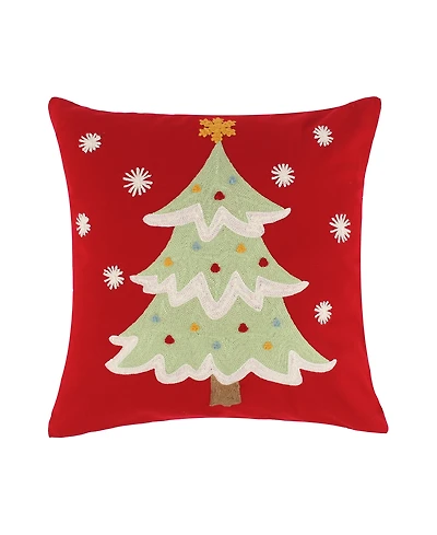 Levtex Comet & Cupid Tree Embroidered Decorative Pillow, 18" x 18"