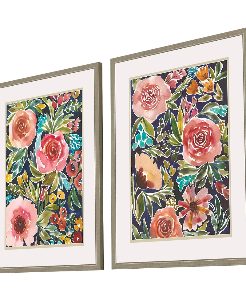Flower Patch Framed Art, Set of 2