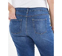 Style & Co Plus Size Denim Raw-Edge Bermuda Shorts, Created for Macy's