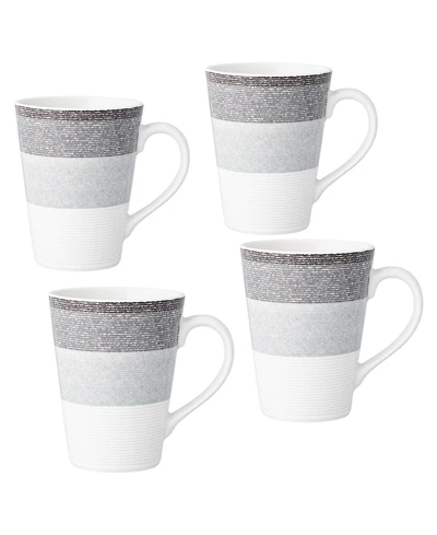 Noritake Colorscapes Layers 4 Piece Mug Set, 12 oz