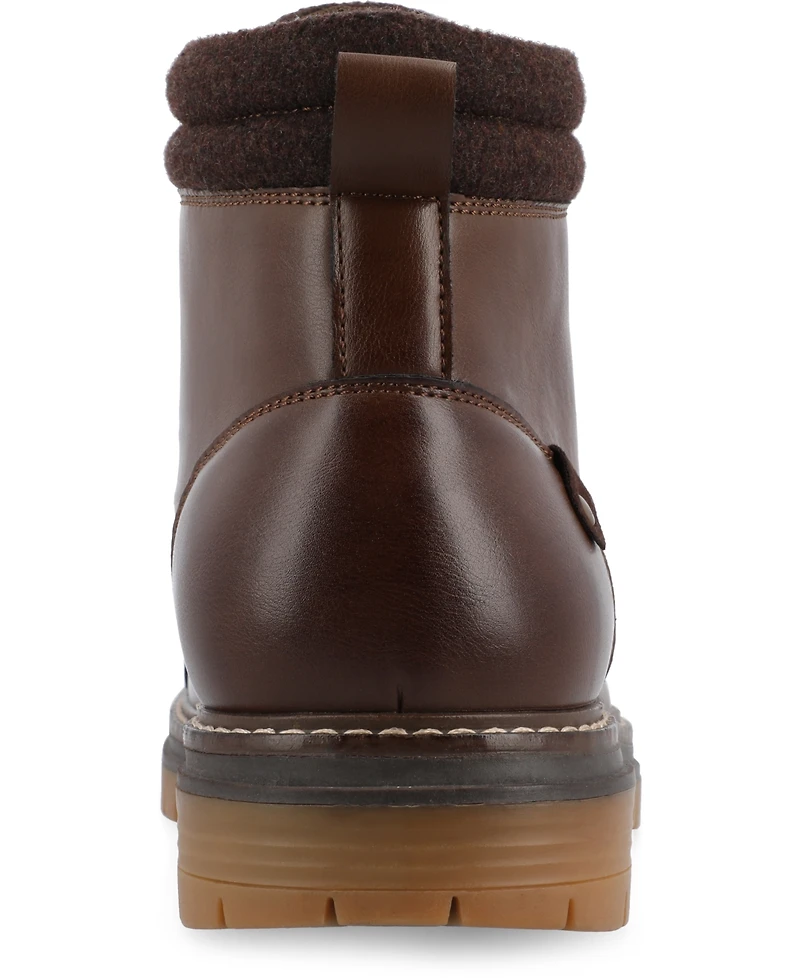 Vance Co. Men's Fegan Tru Comfort Foam Cap Toe Lace-Up Ankle Boots