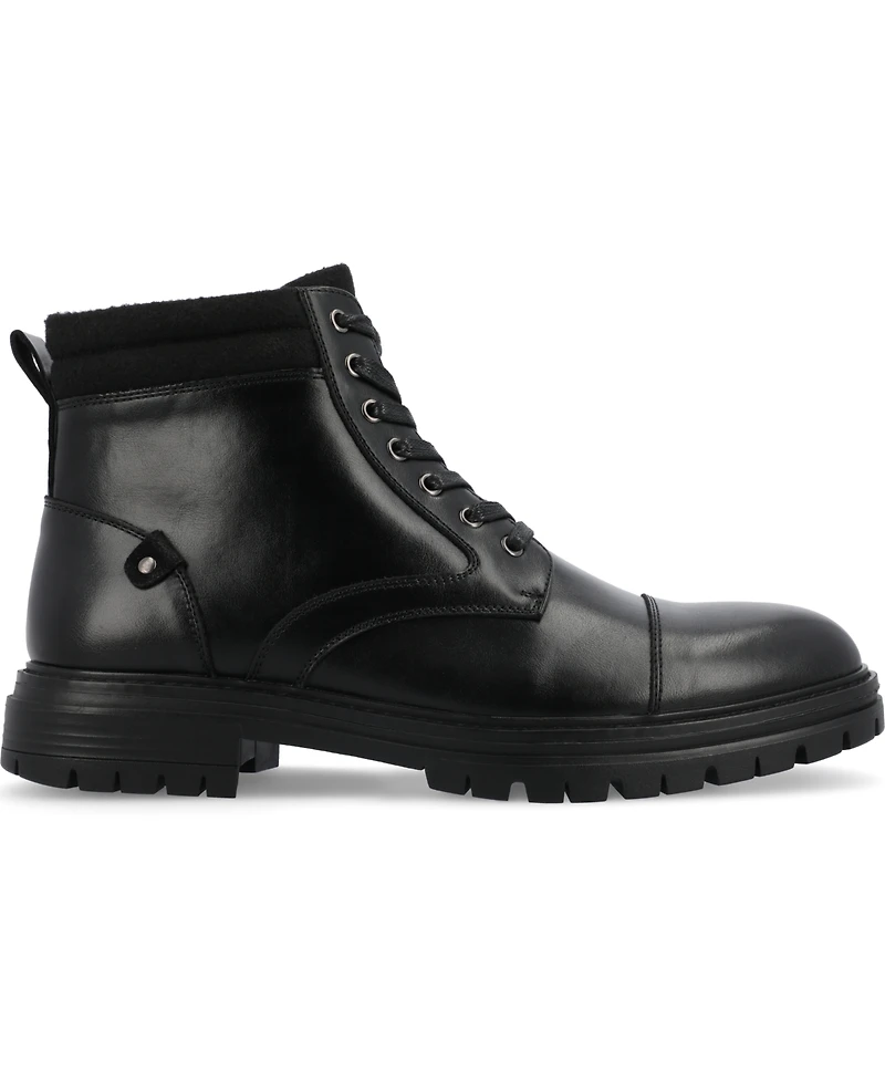 Vance Co. Men's Fegan Tru Comfort Foam Cap Toe Lace-Up Ankle Boots