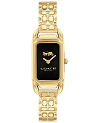 Coach Women's Cadie Gold-Tone Stainless Steel Bangle Bracelet Watch 17.5 x 28.5mm