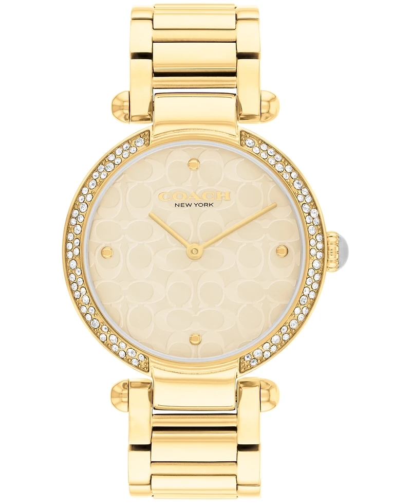 Coach Women's Cary Gold-Tone Stainless Steel Bracelet Watch 34mm