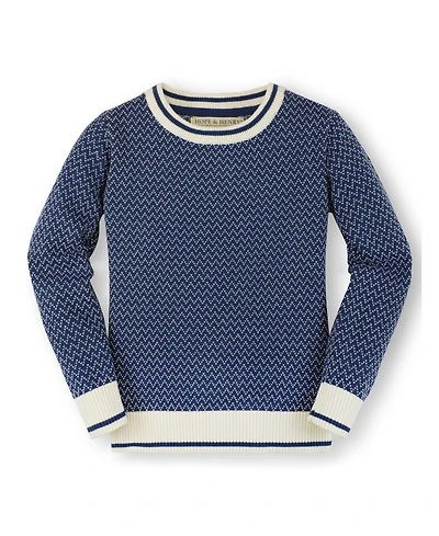 Hope & Henry Baby Boys Organic Cotton Long Sleeve Crew Neck Pullover Sweater