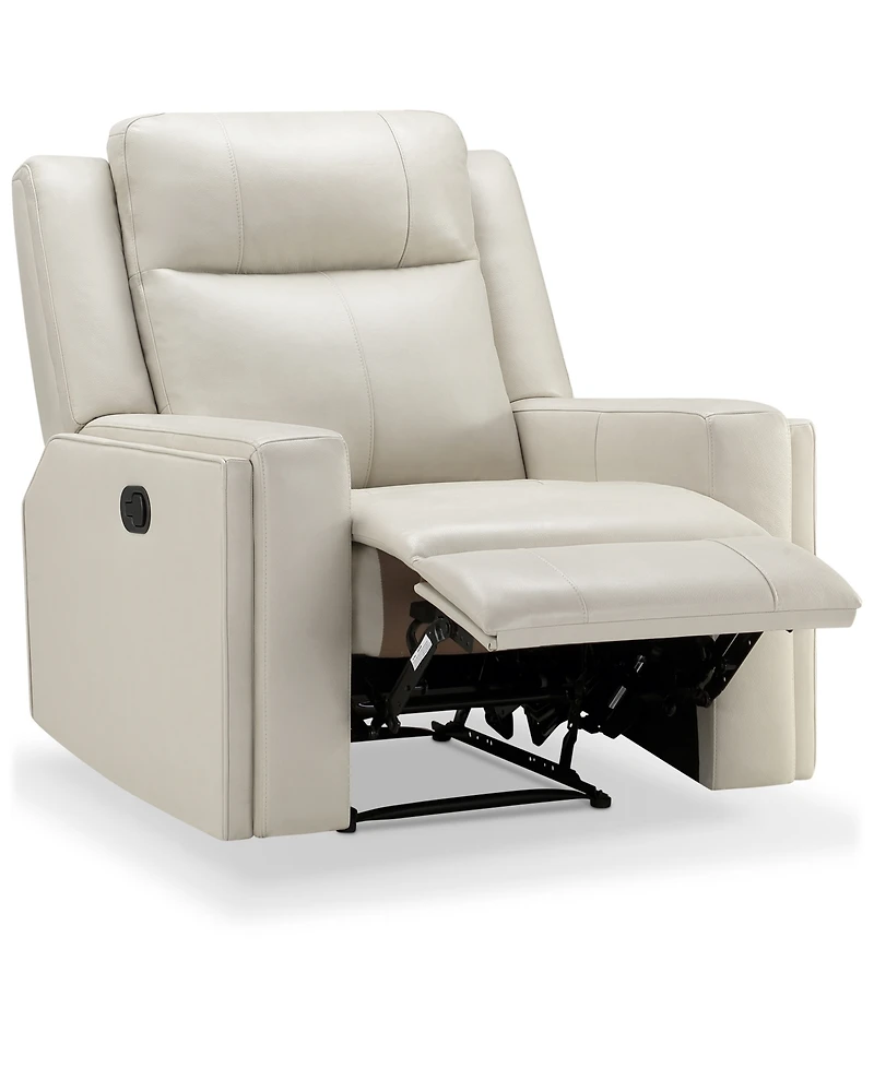Abbyson Living Rhodes 37.5" Top-Grain Leather Manual Recliner