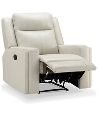 Abbyson Living Rhodes 37.5" Top-Grain Leather Manual Recliner
