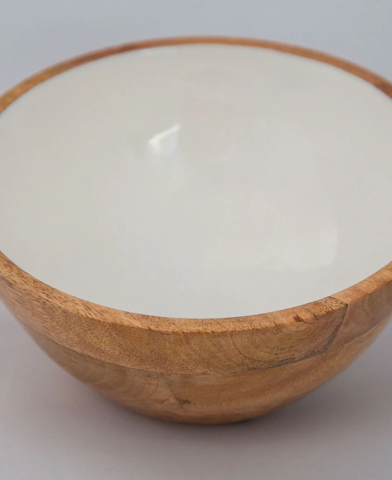 Jeanne Fitz Wood Plus Collection Mango Wood Serving Bowl, Medium