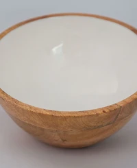 Jeanne Fitz Wood Plus Collection Mango Wood Serving Bowl, Medium