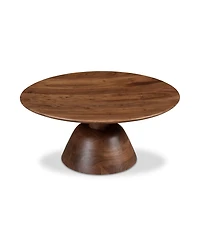 Nels 30" Acacia Wood Round Coffee Table