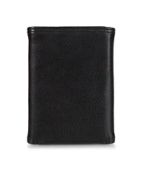 Nautica Men's Enameled Logo Leather Trifold Wallet