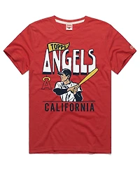 Men's Homage x Topps Red Los Angeles Angels Tri-Blend T-shirt
