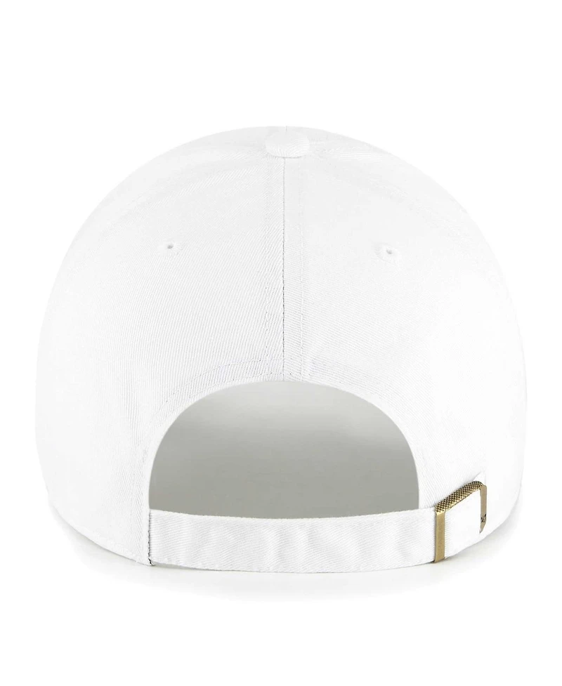 Women's '47 Brand White New England Patriots Confetti Icon Clean Up Adjustable Hat