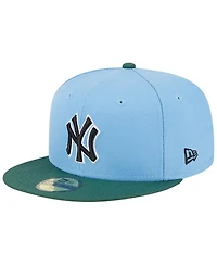 Men's New Era Sky Blue, Cilantro York Yankees 2000 Subway Series 59FIFTY Fitted Hat