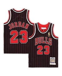 Toddler Boys and Girls Mitchell & Ness Michael Jordan Black Chicago Bulls 1996/97 Hardwood Classics Authentic Jersey