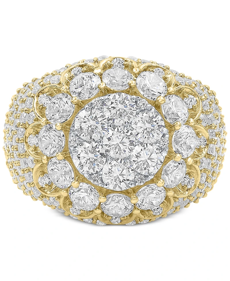 Men's Diamond Halo Cluster Ring (5 ct. t.w.) in 10k Gold